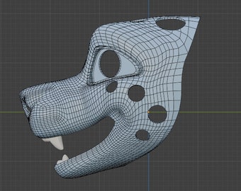 Canine Fursuit Head Base | STL and Blender Files | For 3D Printing