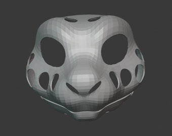 Base de cabeza de traje de piel / Archivos Blender y STL / Modelo 3D