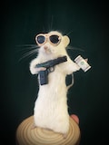 Gangster Mouse Taxidermy / unusual gift / pimp rat