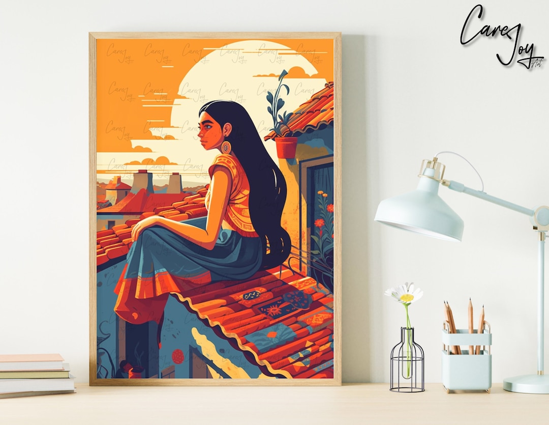 Latina Wall Art Indigenous Wall Art Latina Office Decor Digital Wall