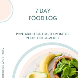 Registro de dieta de 7 días, rastreador de dieta imprimible, diario de alimentos semanal imprimible Diario de alimentos Rastreador diario de calorías Conteo diario de calorías Diario de alimentos