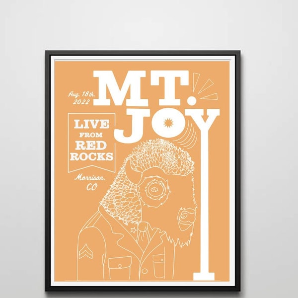 Mt. Joy Concert Poster Red Rocks Decor Print Download *Unframed*