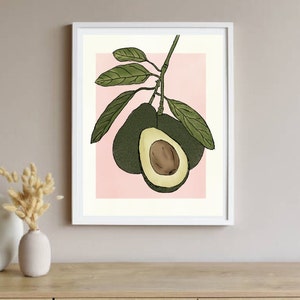 Watercolor fruits in 4 designs - pear, avocado, strawberries, and oranges