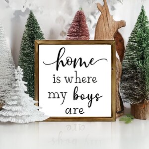 New Baby Boys Sign, Home With Boys Sign, Boy Mom Home Decor, Gift For Her, Housewarming Gift, Gift for Boy Mom, Boy Mom Birthday Gift