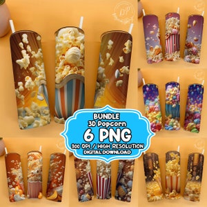 Popcorn White and Caramel Real Size Realistic Looking Fake 3D Charms (20  pcs) - PLAYCODE3 LLC