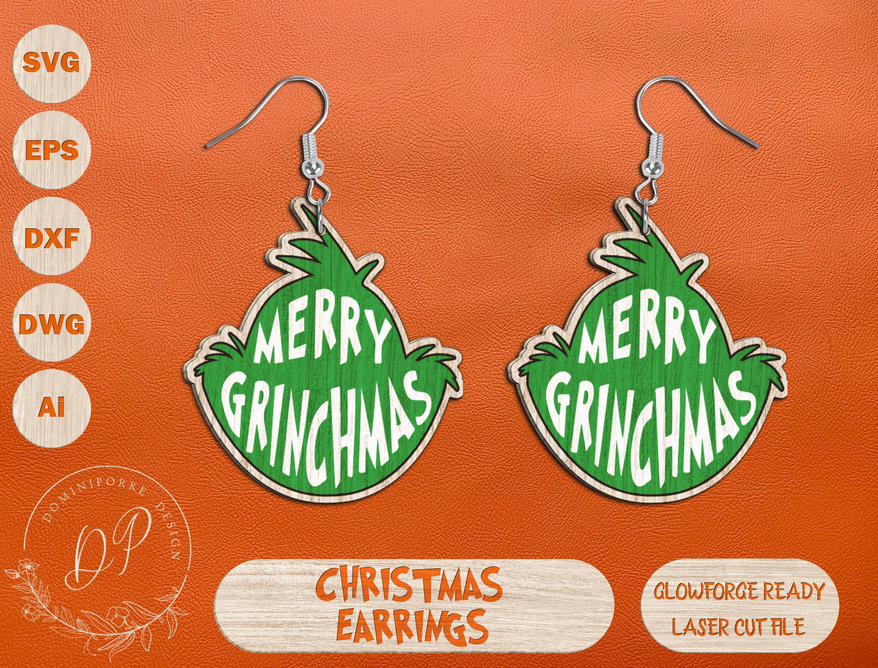 Cartoon Earrings Svg Bundle Christmas Earring Svg Christmas Etsy