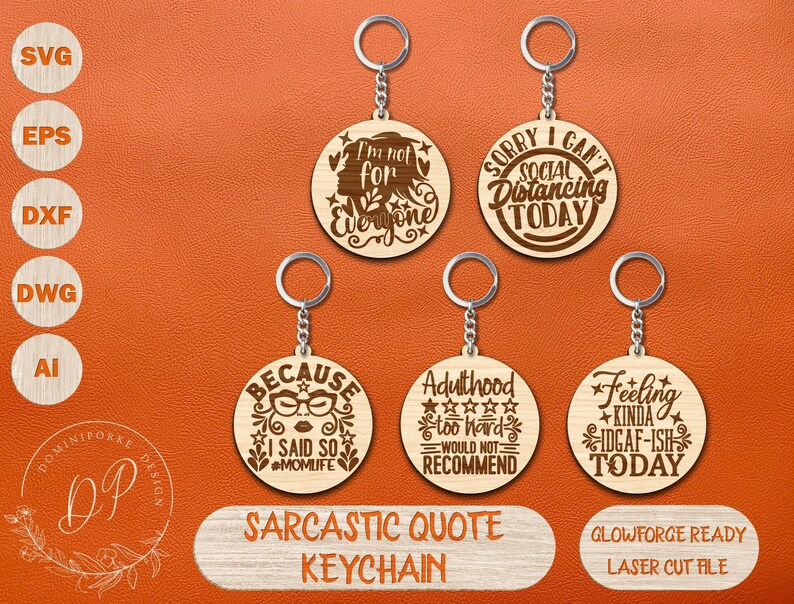 Sarcastic Quote Keychain Svg Bundle,sarcastic Keychain Svg,funny Quote