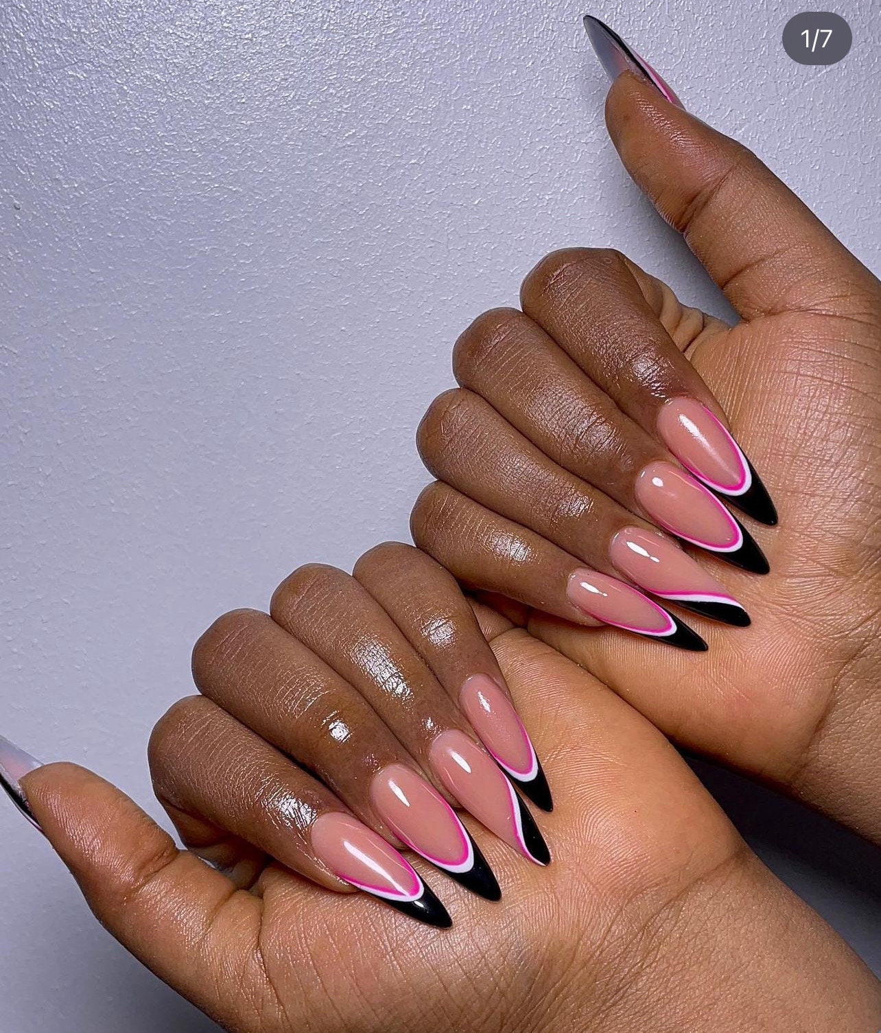 Black French Tip Toes - aejpugp