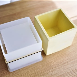 Square Silicone succulent pot mold and a coaster mold, Rectangle flowerpot mold, Planter mold, resin, plaster, concrete, ships from China*