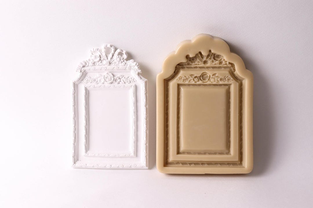 Rectangle Ribbon Antique Romantic Frame Mold, Picture Frame Mold, Photo ...