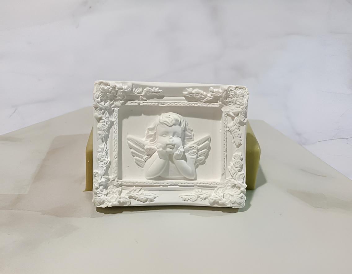 Baby Angel Frame Silicone Mold, Home Decor Ornament, Candle Soap Clay ...