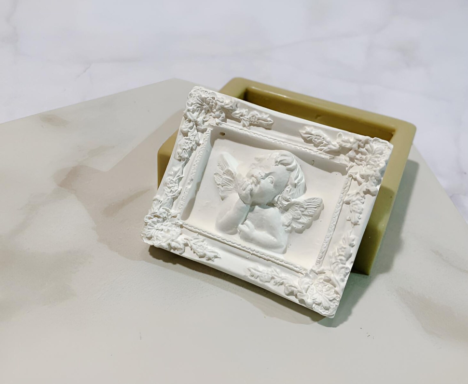 Baby Angel Frame Silicone Mold, Home Decor Ornament, Candle Soap Clay ...