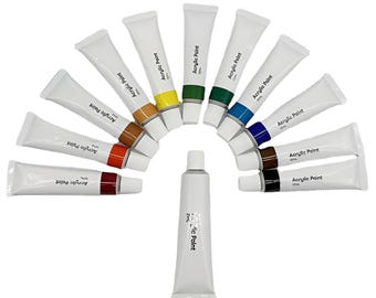 12 Acrylic paint set, Vivid acrylic paint colors, Plaster, Clay, Gypsum diffuser, Crafs coloring, ships from Korea