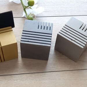 Porte-cartes de visite en béton, organiseur de bureau industriel, accessoire de bureau minimaliste, cadeau unique pour des collègues, bureau déco industriel moderne