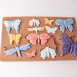 12 Cavity butterfly decor mold, Decoration object, Intaglio art, candle resin concrete soap jesmonite plaster chocolates, ships from Korea*