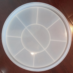 10'' Silicone tray mold round, large round tray mold,silicone tray mold for resin,large tray mold,rolling tray mold,ships from Canada