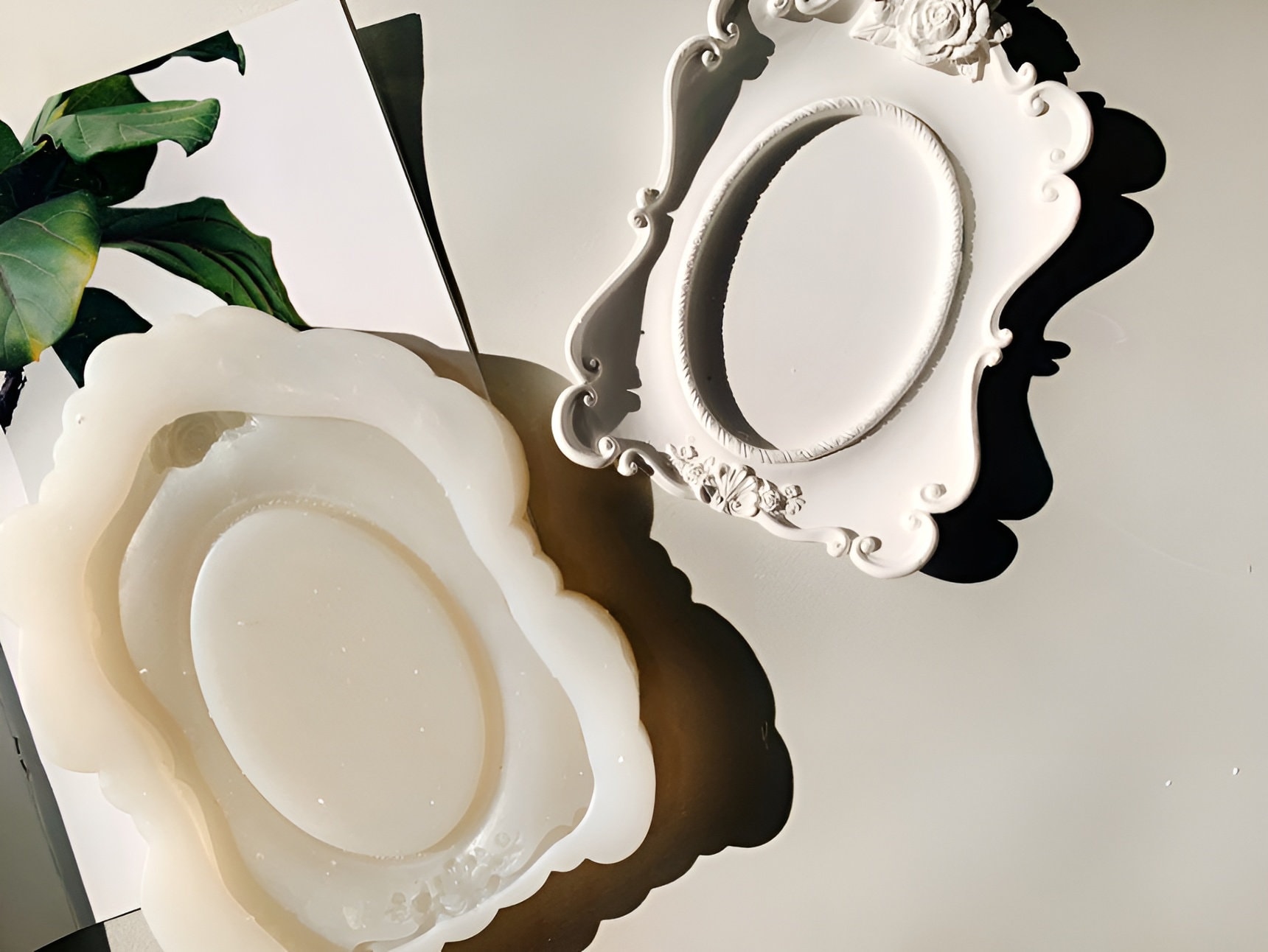 255mm Big antique frame silicone mold,Modern Large picutre frame mold with rose deco, Vintage frame, Intaglio art frame,ships from Korea