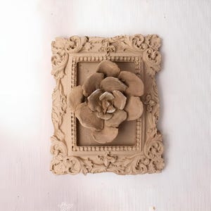 Rectangle Vintage Photo Frame Mold, Pottery Ceramics Frame Silicone ...