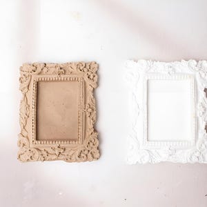 Rectangle Vintage Photo Frame Mold, Pottery Ceramics Frame Silicone ...