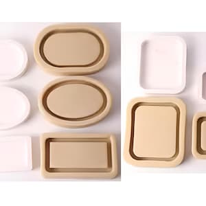 Modern Tray Silicone Mold, Candle Holder, Coaster Making
