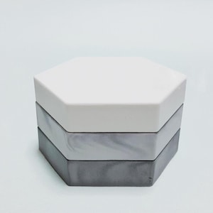 Small Hexagonal Silicone Tray mold, Coaster Mold, Candle Holder, Intaglio Frame, Resin Plaster Jesmonite, Concrete, ships from Korea*