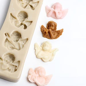 Angel Cameo Silicone Mold, Pottery Decor, Baking, Chocolate (40x30mm)