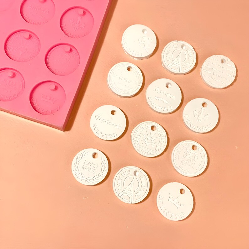 Mini Tag Silicone Mold, Resin, Jesmonite, Gypsum Diffuser (28mm) - Etsy