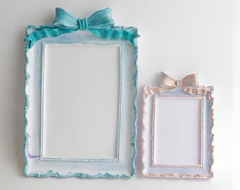 Vintage Ribbon Picture Frame Silicone Mold, Cake Decor