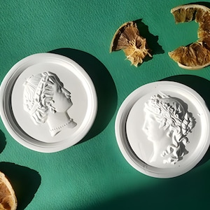 Vintage Man and Woman Intaglio Silicone Mold, Bas relief Antique Cameo Mold, Candle Decor Mold, Gypsum Diffuser, Food safe,ships from Korea*