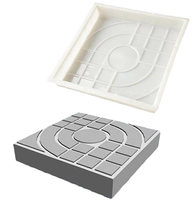 30x30x5cm Square Cement Plastic Mold Concrete Brick Mold Path Maker ...