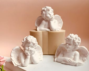Baby Angel Silicone Mold, Candle Resin Soap Plaster Clay, Winged Cherub