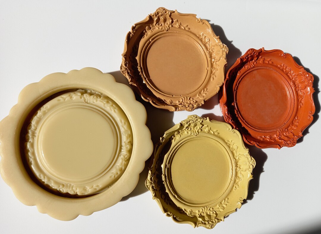 Vintage Silicone Jewelry Tray Mold,antique Jewelry Tray Mold,round Tray