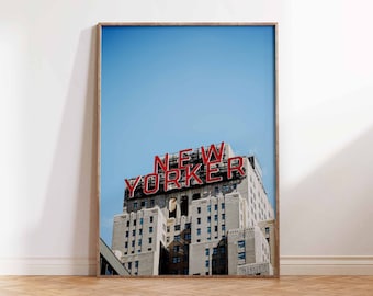 New Yorker Sign in Midtown NYC Digital Download | New York City Photography | Printable Wall Art | Instant Download | NYC Home Decor
