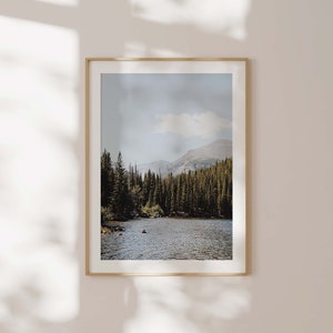 Tranquil Colorado Mountains with Lake Print | Muted Tones Landscape Photography | Nature Photography | Wall Art | Home Decor | Nature Print