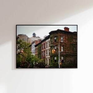 Horisontellt tryck av brunstensstenar i New Yorks Upper East Side | Klassisk New York-fotografi | Giclée-tryck av hög kvalitet | Väggkonst för lägenheter i New York bild 2