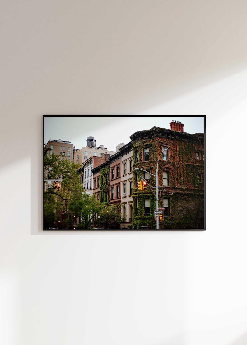 Horisontellt tryck av brunstensstenar i New Yorks Upper East Side | Klassisk New York-fotografi | Giclée-tryck av hög kvalitet | Väggkonst för lägenheter i New York bild 2