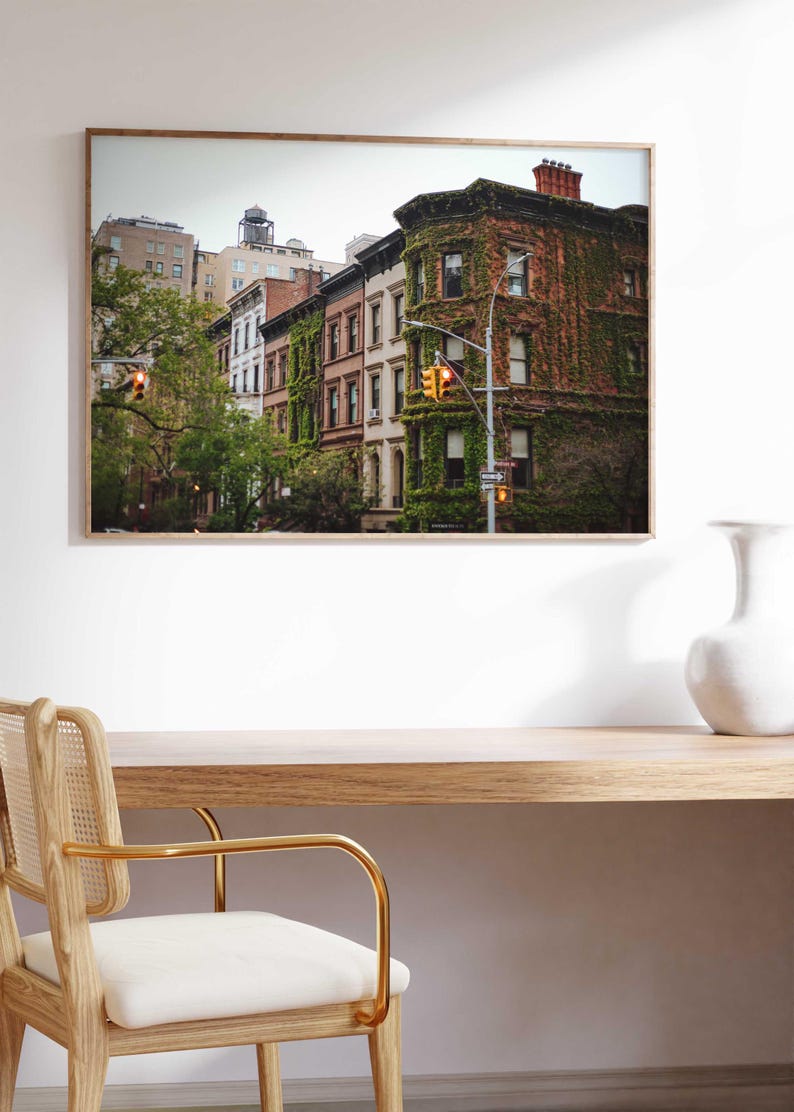 Horisontellt tryck av brunstensstenar i New Yorks Upper East Side | Klassisk New York-fotografi | Giclée-tryck av hög kvalitet | Väggkonst för lägenheter i New York bild 3