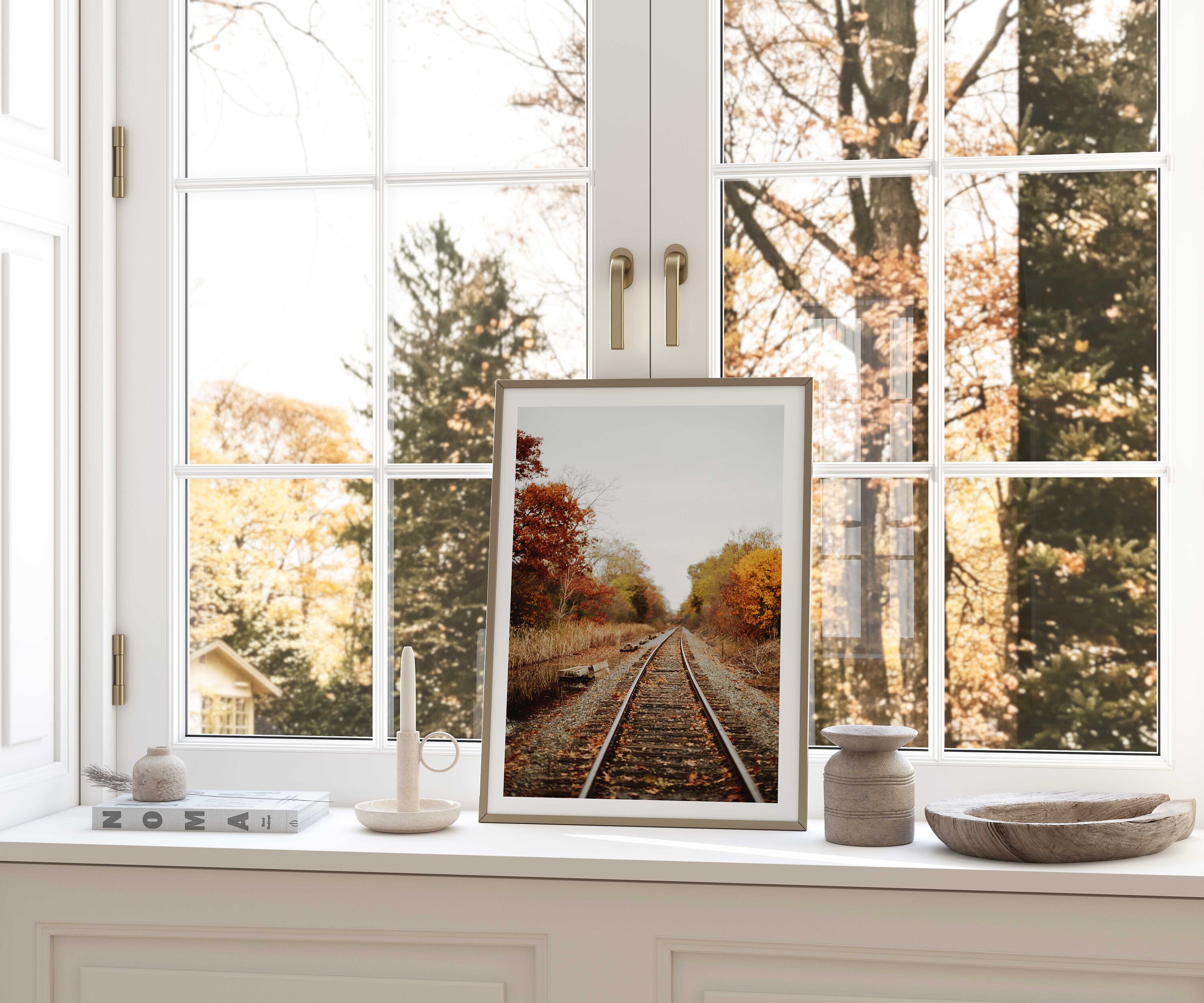 Autumn Train Tracks Digital Download | Fall Home Decor | Nature ...