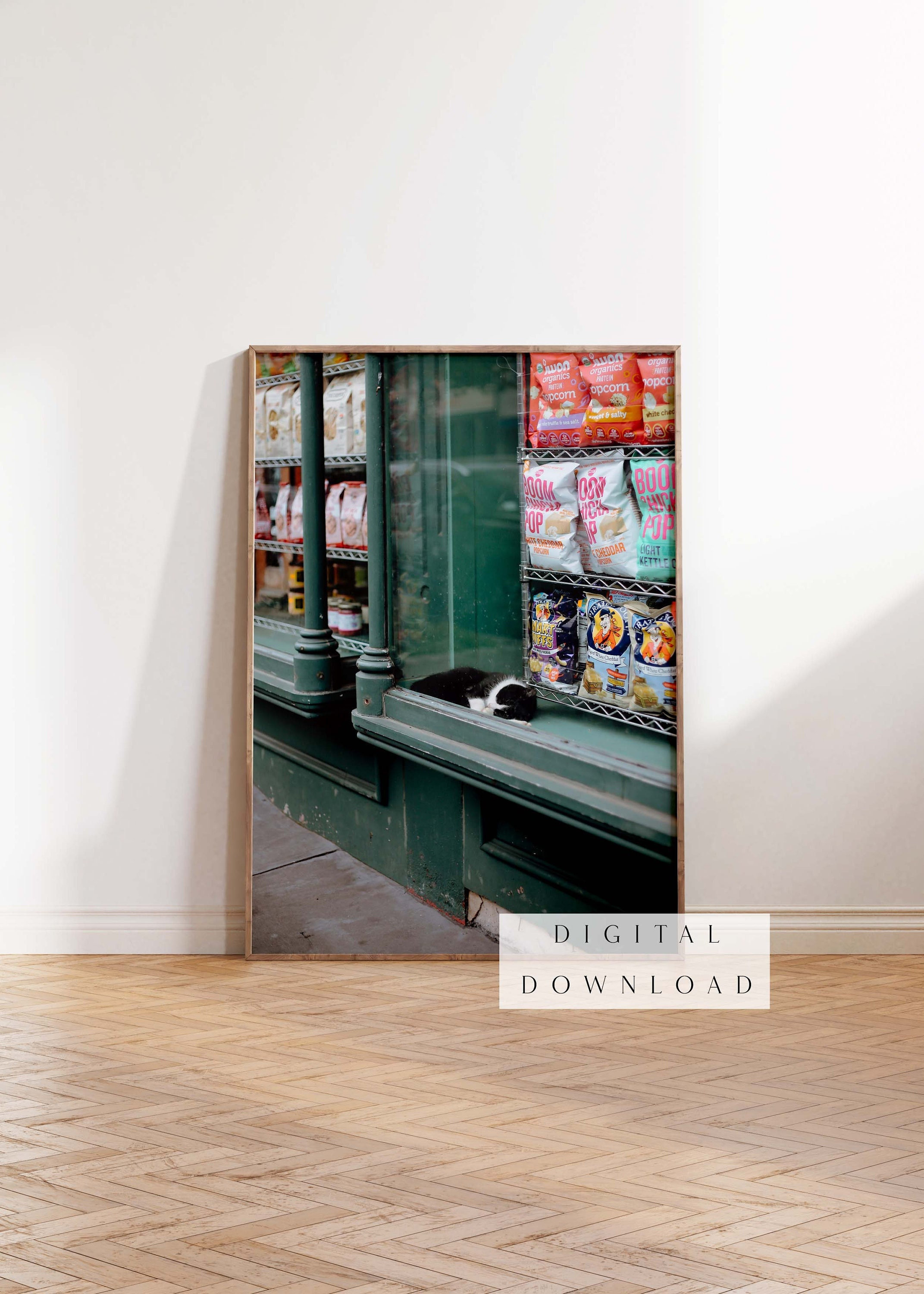 Bodega Window Display Bodega Cat in Brooklyn Store Window Digital Download | New York City ...