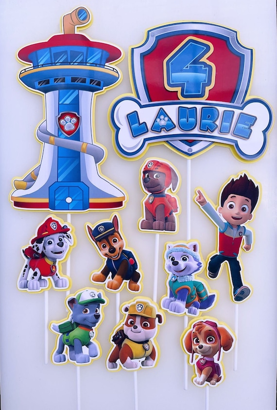 Paw Patrol Cake Topper / 10 Pieces / Personalised With Any Etsy