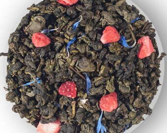 Strawberry Marshmallow: Green tea