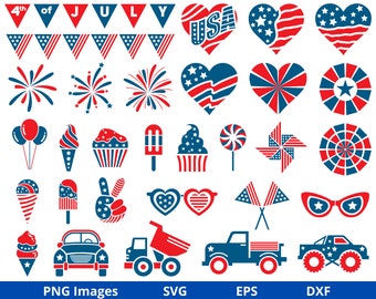 4th of July clipart, Independence Day Clipart, Fourth of July Clipart, Patriotic Clipart, 4th of July SVG, America Clipart, Digital Download