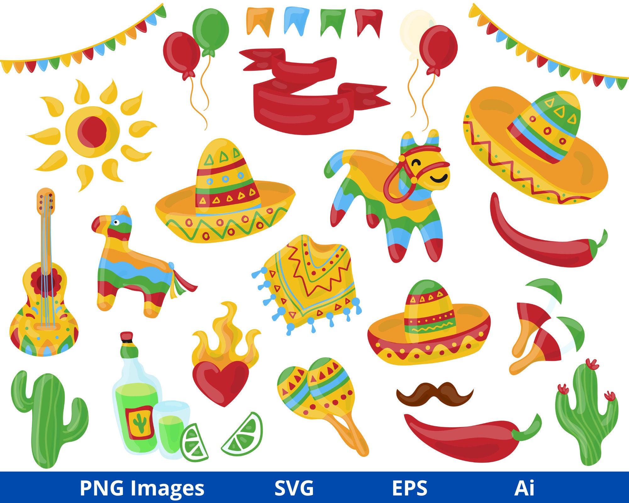 Viva Mexico Clipart, Mexico Svg, Cinco De Mayo Clipart, Fiesta Clipart ...