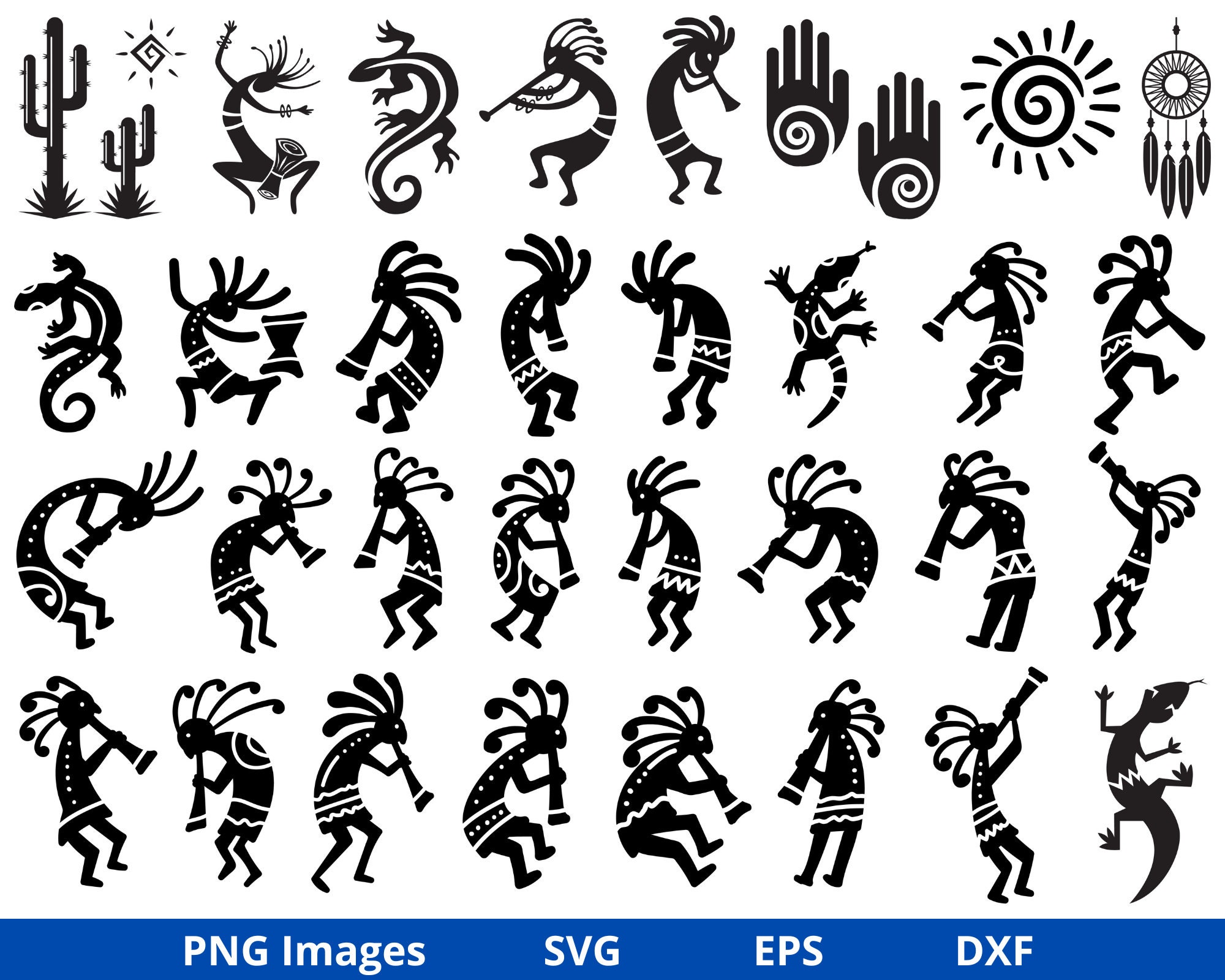 Southwest Native American Lizard Reptile Spirit Animal Clipart Digital  Download SVG PNG JPG PDF Cut Files