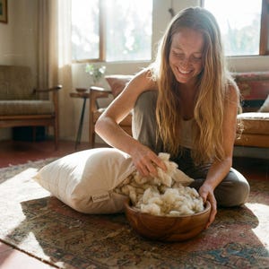Wild-Harvested Kapok Pillow Fill, Vegan Down Alternative Fiber by the Pound, Made in NJ