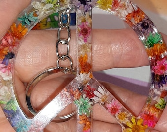 Large Peace Sign Keychains: Patterns II---you choose