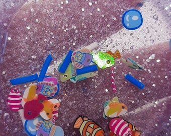 Portachiavi a forma di ciotola per pesci grande kawaii