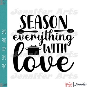 Seizoen Alles Met Liefde Silhouet Svg | Digital Instant Download voor Cricut
