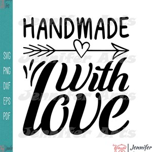 Handgemaakt met liefde Silhouet Svg