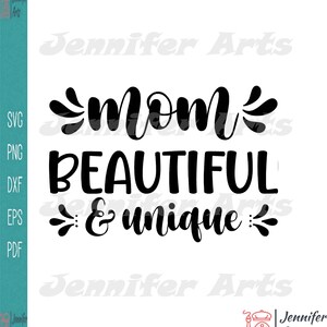 Maman belle et unique silhouette svg